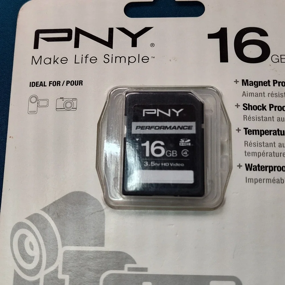PNY Premium 16GB SDHC Memory Card, Class 4 NEW model# P-SDHC16G4H-GE